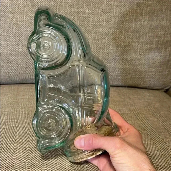 Vintage Hermetic Glass Cork Canister Jar VW Volkswagen Beetle Bug Car - Picture 5 of 7